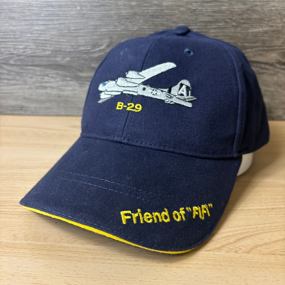 Boeing B-29 Superfortress Hat Cap Strap Back Blue Gold Logo Adjustable